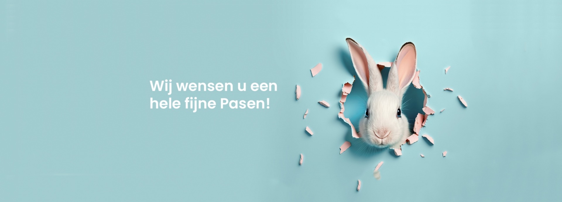 paashaas die uit de achtergrond komt